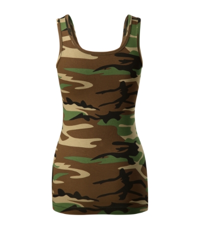 Top damski - camouflage brown - b