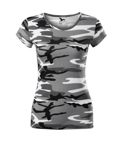 Koszulka damska - camouflage gray - a