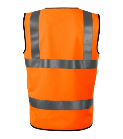 Kamizelka odblaskowa unisex - fluorescencyjny pomarańczowy - b