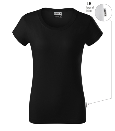 Koszulka damska - czarny 01 (brand label) - A