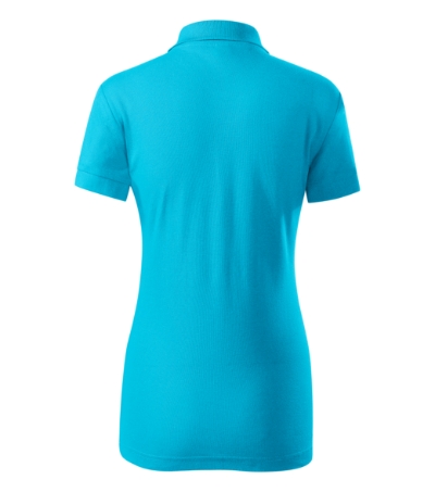 Koszulka polo damska - turkus - b