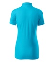 Koszulka polo damska - turkus - b