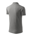 Koszulka polo męska - ciemnoszary melanż - d