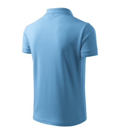 Koszulka polo męska - lazurowy - dv