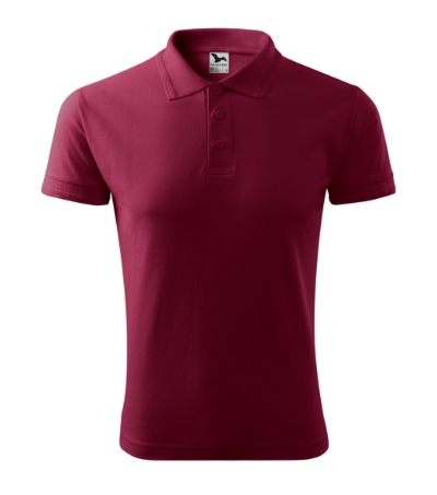 Koszulka polo męska - garnet - A