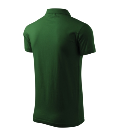 Koszulka polo męska - zieleń butelkowa - d