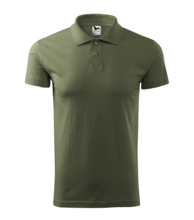 Koszulka polo męska - khaki - a