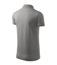 Koszulka polo męska - ciemnoszary melanż - d