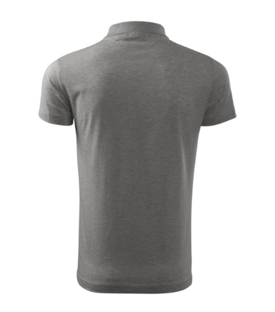 Koszulka polo męska - ciemnoszary melanż - b