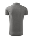 Koszulka polo męska - ciemnoszary melanż - b