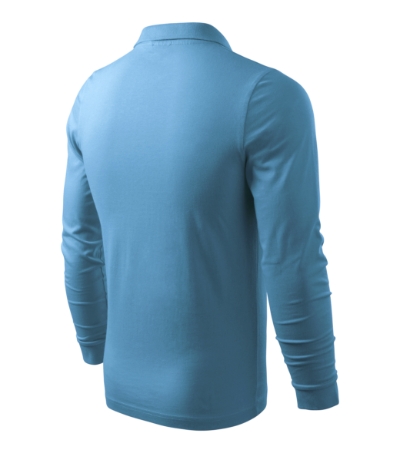 Koszulka polo męska - lazurowy - dv