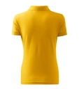 Koszulka polo damska - żółty - b