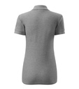 Koszulka polo damska - ciemnoszary melanż - b