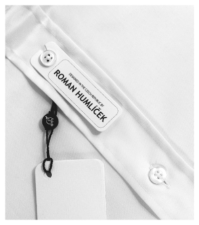 Koszula męska - slant blue/white - e