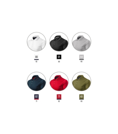 Koszulka polo męska - silver gray - e