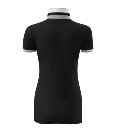 Koszulka polo damska - czarny - b