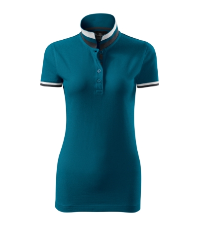 Koszulka polo damska - petrol blue - a
