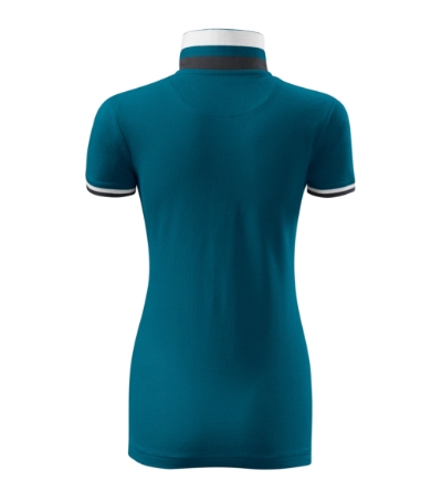Koszulka polo damska - petrol blue - b