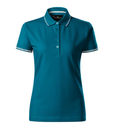 Koszulka polo damska - petrol blue - a