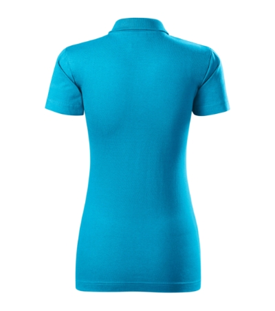 Koszulka polo damska - turkus - b