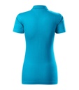 Koszulka polo damska - turkus - b