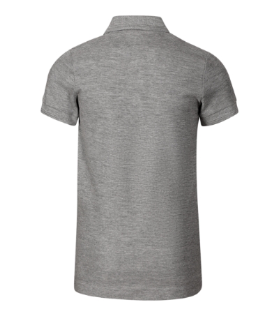 Koszulka polo dziecięca - ciemnoszary melanż - b