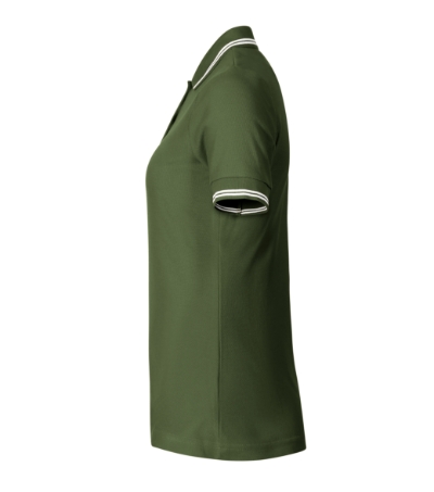 Koszulka polo damska - khaki - f