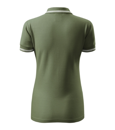 Koszulka polo damska - khaki - b