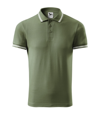 Koszulka polo męska - khaki - a