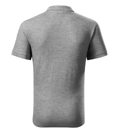 Koszulka polo męska - ciemnoszary melanż - b