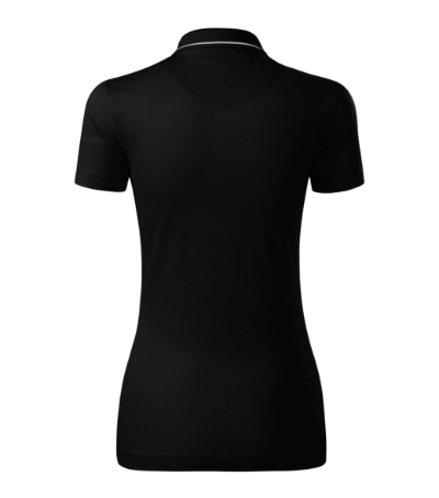 Koszulka polo damska - czarny - b