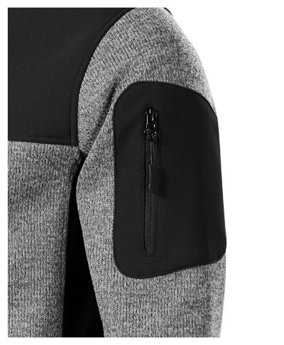 Softshell kurtka męska - knit light gray - e
