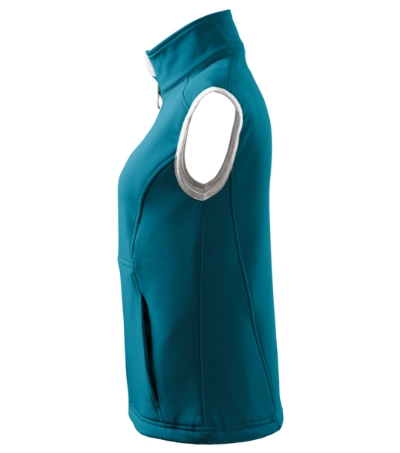 Softshell kamizelka damska - ciemny turkus - e