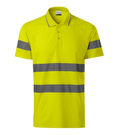 Koszulka polo unisex - fluorescencyjny żółty - a