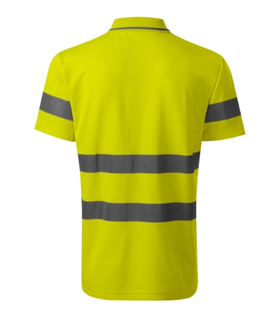 Koszulka polo unisex - fluorescencyjny żółty - b