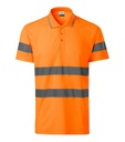 Koszulka polo unisex - fluorescencyjny pomarańczowy - a