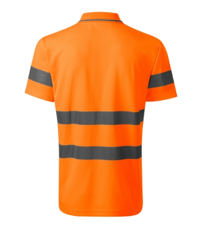 Koszulka polo unisex - fluorescencyjny pomarańczowy - b
