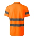 Koszulka polo unisex - fluorescencyjny pomarańczowy - b