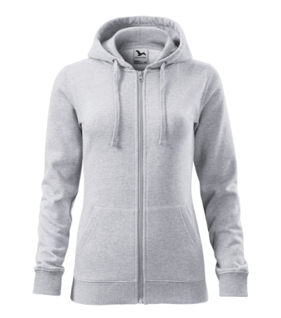 Bluza damska - jasnoszary melanż - a
