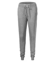 Spodnie dresowe damskie - ciemnoszary melanż - A