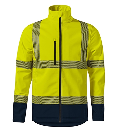 Softshell kurtka unisex - fluorescencyjny żółty - A