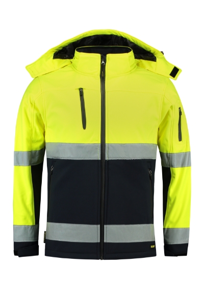 Softshell kurtka unisex - fluorescencyjny żółty - a