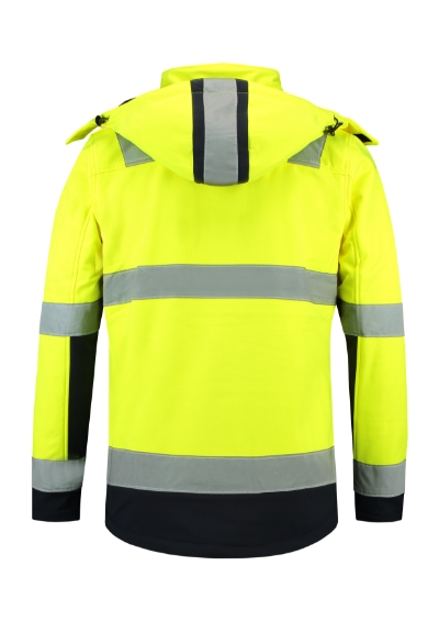 Softshell kurtka unisex - fluorescencyjny żółty - b