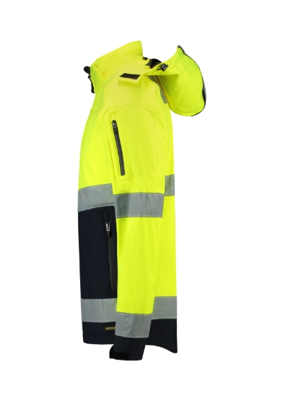 Softshell kurtka unisex - fluorescencyjny żółty - d