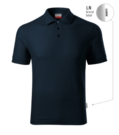 Koszulka polo męska - granatowy 02 (brand label) - a