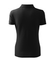 Koszulka polo damska - czarny - b