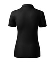 Koszulka polo damska - czarny 01 (brand label) - b