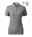 Koszulka polo damska - ciemnoszary melanż 12 (brand label) - a