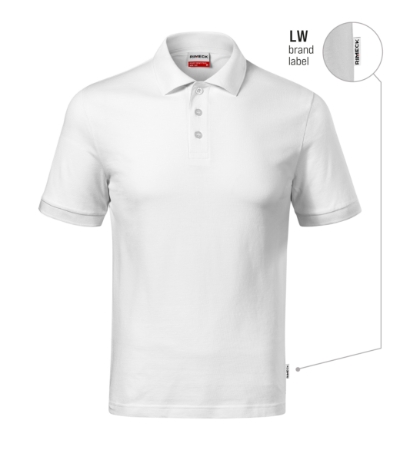 Koszulka polo męska - biały 00 (brand label) - a