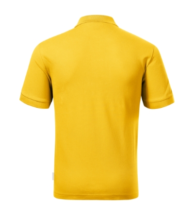 Koszulka polo męska - żółty 04 (brand label) - b